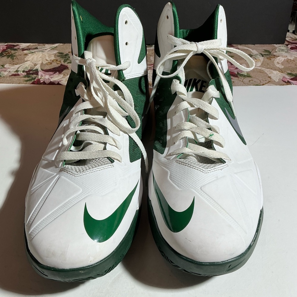 Nike AIR Green and White High-Top Sneakers